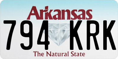 AR license plate 794KRK