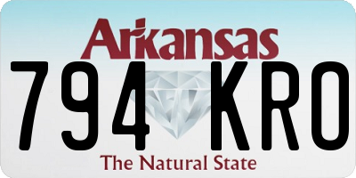 AR license plate 794KRO