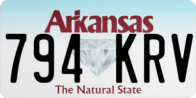 AR license plate 794KRV