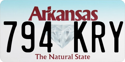 AR license plate 794KRY