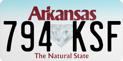 AR license plate 794KSF