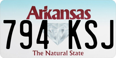 AR license plate 794KSJ