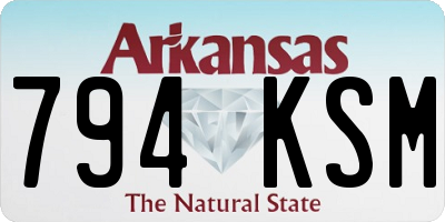 AR license plate 794KSM