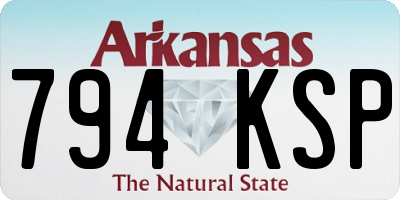 AR license plate 794KSP