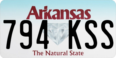 AR license plate 794KSS
