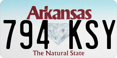 AR license plate 794KSY