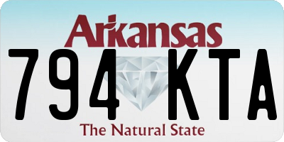 AR license plate 794KTA