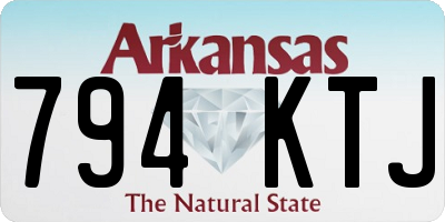 AR license plate 794KTJ