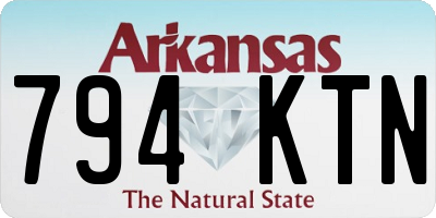 AR license plate 794KTN