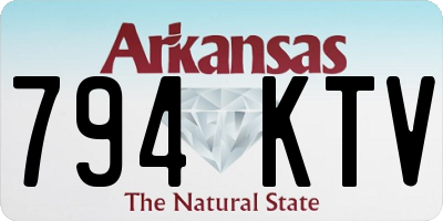 AR license plate 794KTV