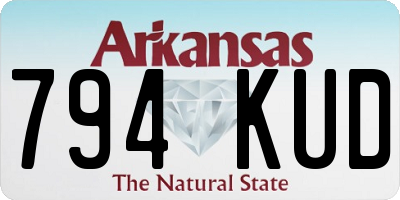 AR license plate 794KUD