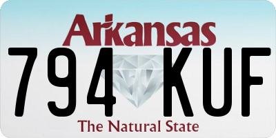 AR license plate 794KUF