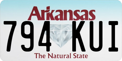 AR license plate 794KUI