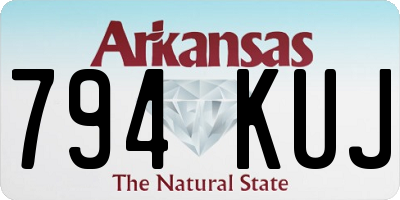 AR license plate 794KUJ