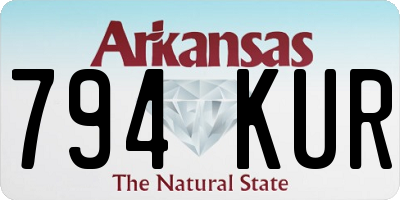 AR license plate 794KUR