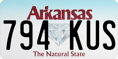 AR license plate 794KUS