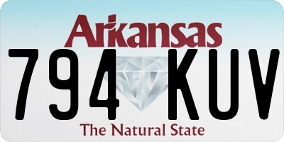 AR license plate 794KUV