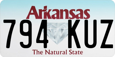 AR license plate 794KUZ