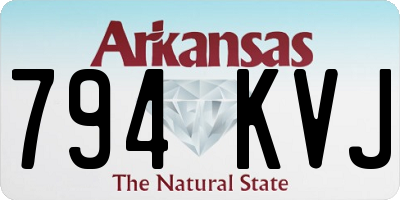 AR license plate 794KVJ