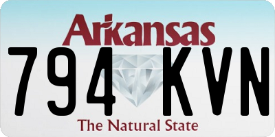 AR license plate 794KVN