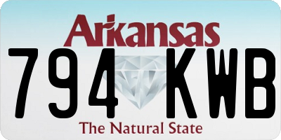 AR license plate 794KWB
