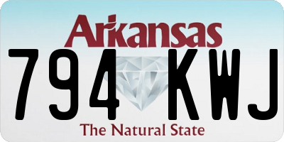 AR license plate 794KWJ