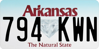 AR license plate 794KWN