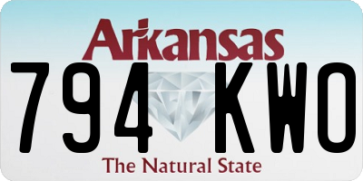 AR license plate 794KWO