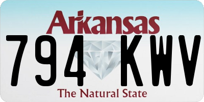 AR license plate 794KWV