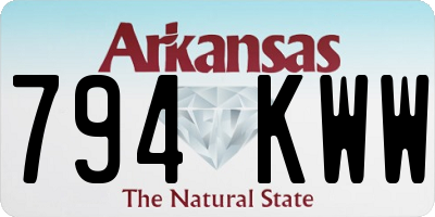 AR license plate 794KWW