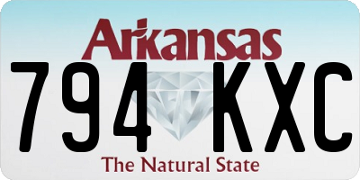 AR license plate 794KXC