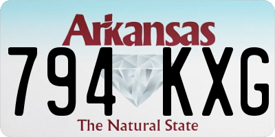 AR license plate 794KXG