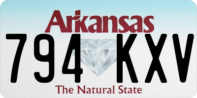 AR license plate 794KXV