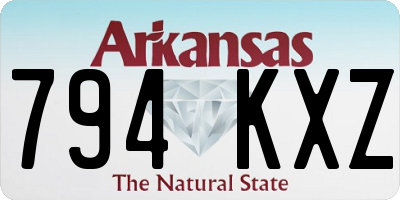AR license plate 794KXZ