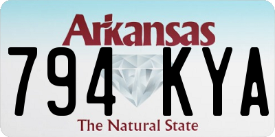 AR license plate 794KYA