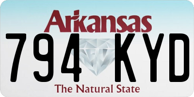 AR license plate 794KYD