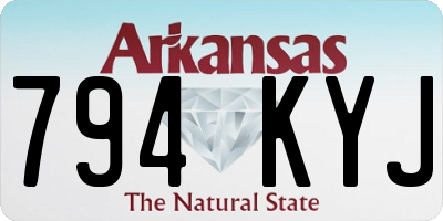 AR license plate 794KYJ