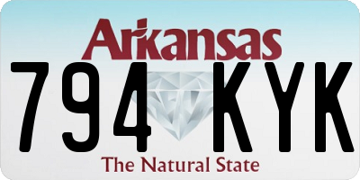 AR license plate 794KYK