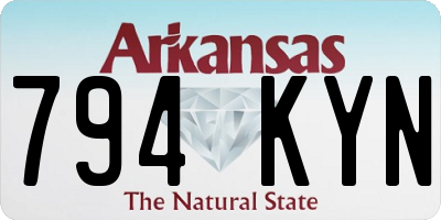 AR license plate 794KYN