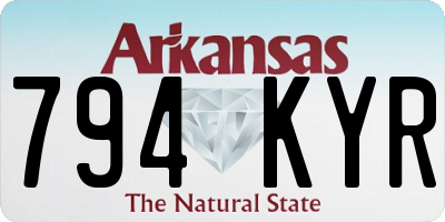 AR license plate 794KYR