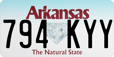 AR license plate 794KYY
