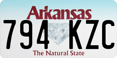 AR license plate 794KZC