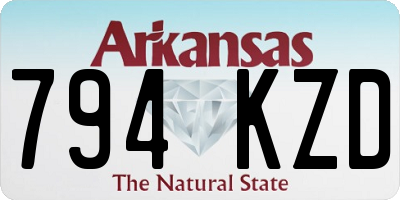 AR license plate 794KZD