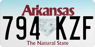 AR license plate 794KZF