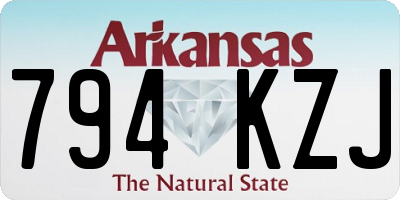 AR license plate 794KZJ