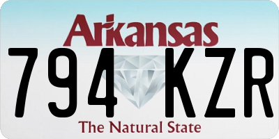 AR license plate 794KZR