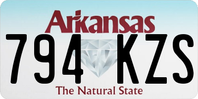 AR license plate 794KZS