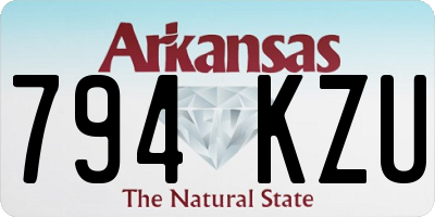 AR license plate 794KZU