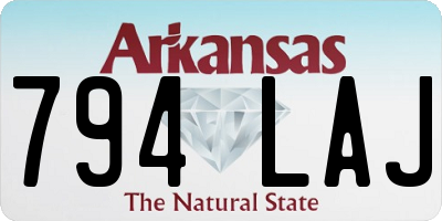 AR license plate 794LAJ