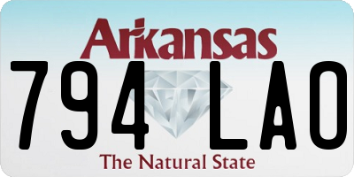 AR license plate 794LAO